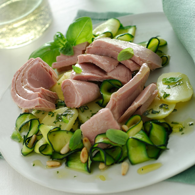 Thunfisch mit Basilikum-Kartoffelsalat - Saupiquet